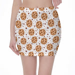 Sweet Cookie Pattern Print Pencil Mini Skirt