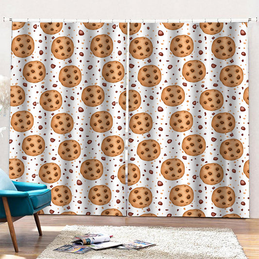 Sweet Cookie Pattern Print Pencil Pleat Curtains
