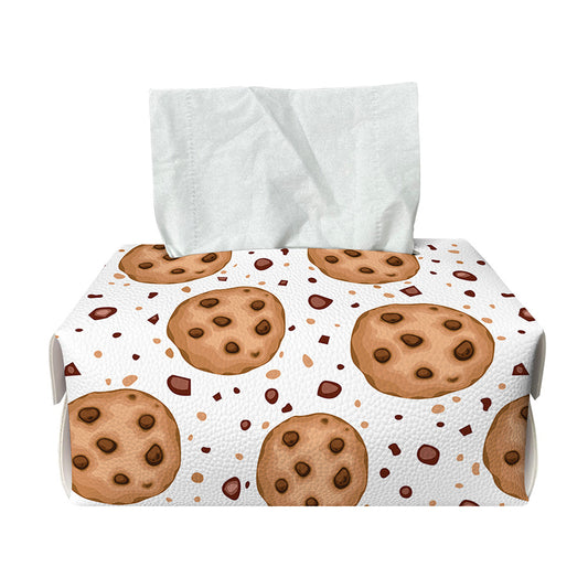 Sweet Cookie Pattern Print Rectangle Tissue Box Cover