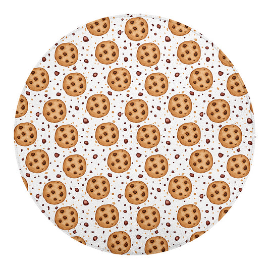 Sweet Cookie Pattern Print Round Blanket