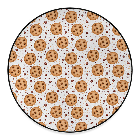 Sweet Cookie Pattern Print Round Floor Mat