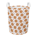 Sweet Cookie Pattern Print Round Laundry Basket