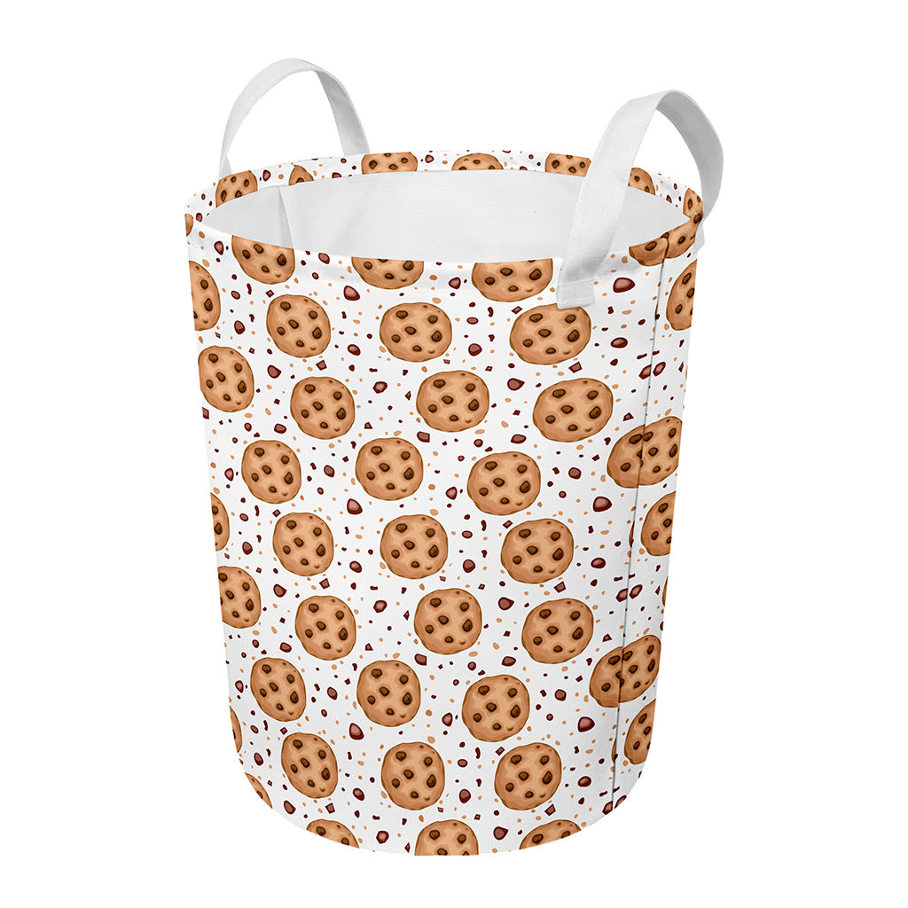 Sweet Cookie Pattern Print Round Laundry Basket