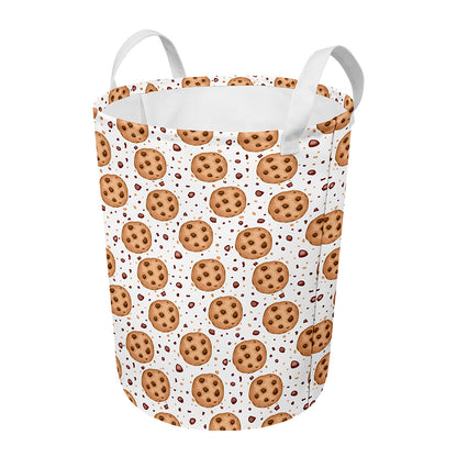 Sweet Cookie Pattern Print Round Laundry Basket