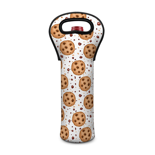 Sweet Cookie Pattern Print Single Neoprene Wine Tote
