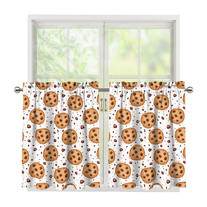 Sweet Cookie Pattern Print Tier Curtains