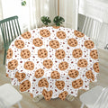 Sweet Cookie Pattern Print Waterproof Round Tablecloth