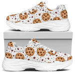 Sweet Cookie Pattern Print White Chunky Shoes