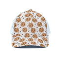 Sweet Cookie Pattern Print White Mesh Trucker Hat