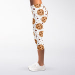 Sweet Cookie Pattern Print Women's Capri Leggings