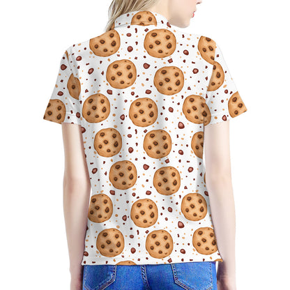 Sweet Cookie Pattern Print Women's Polo Shirt