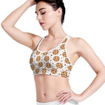 Sweet Cookie Pattern Print Women's Sports Bra
