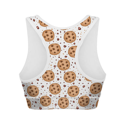 Sweet Cookie Pattern Print Women's Sports Bra