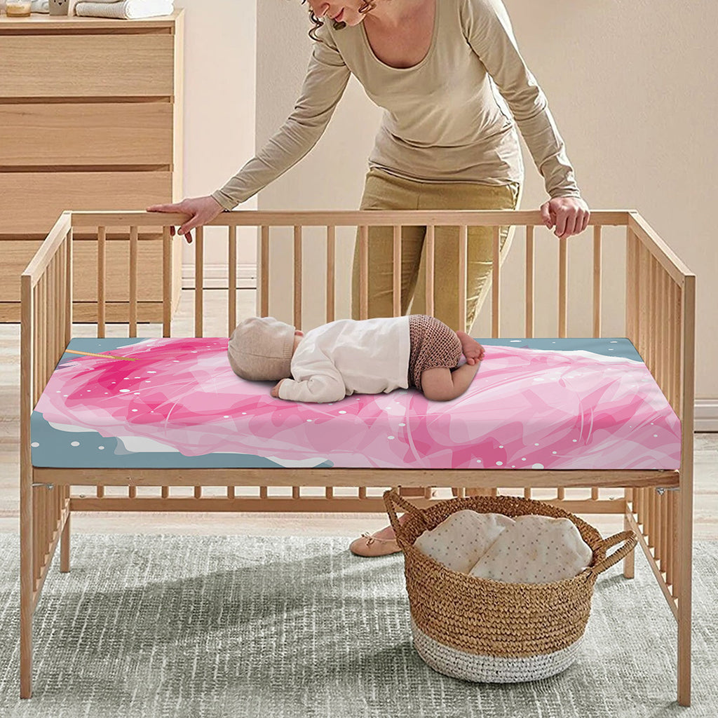 Sweet Cotton Candy Print Baby Crib Sheet