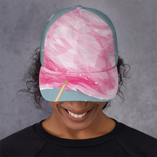 Sweet Cotton Candy Print Baseball Cap