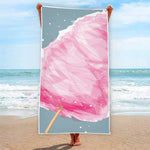 Sweet Cotton Candy Print Beach Towel