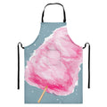 Sweet Cotton Candy Print Bib Apron With Pocket