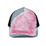 Sweet Cotton Candy Print Black Mesh Trucker Cap