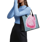 Sweet Cotton Candy Print Canvas Tote Bag
