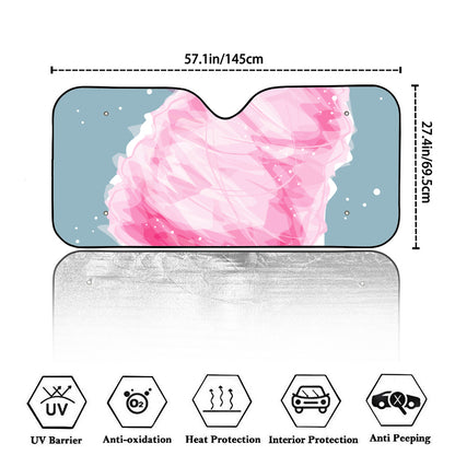 Sweet Cotton Candy Print Car Windshield Sun Shade