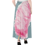 Sweet Cotton Candy Print Chiffon Maxi Skirt