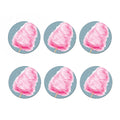 Sweet Cotton Candy Print Coaster Set