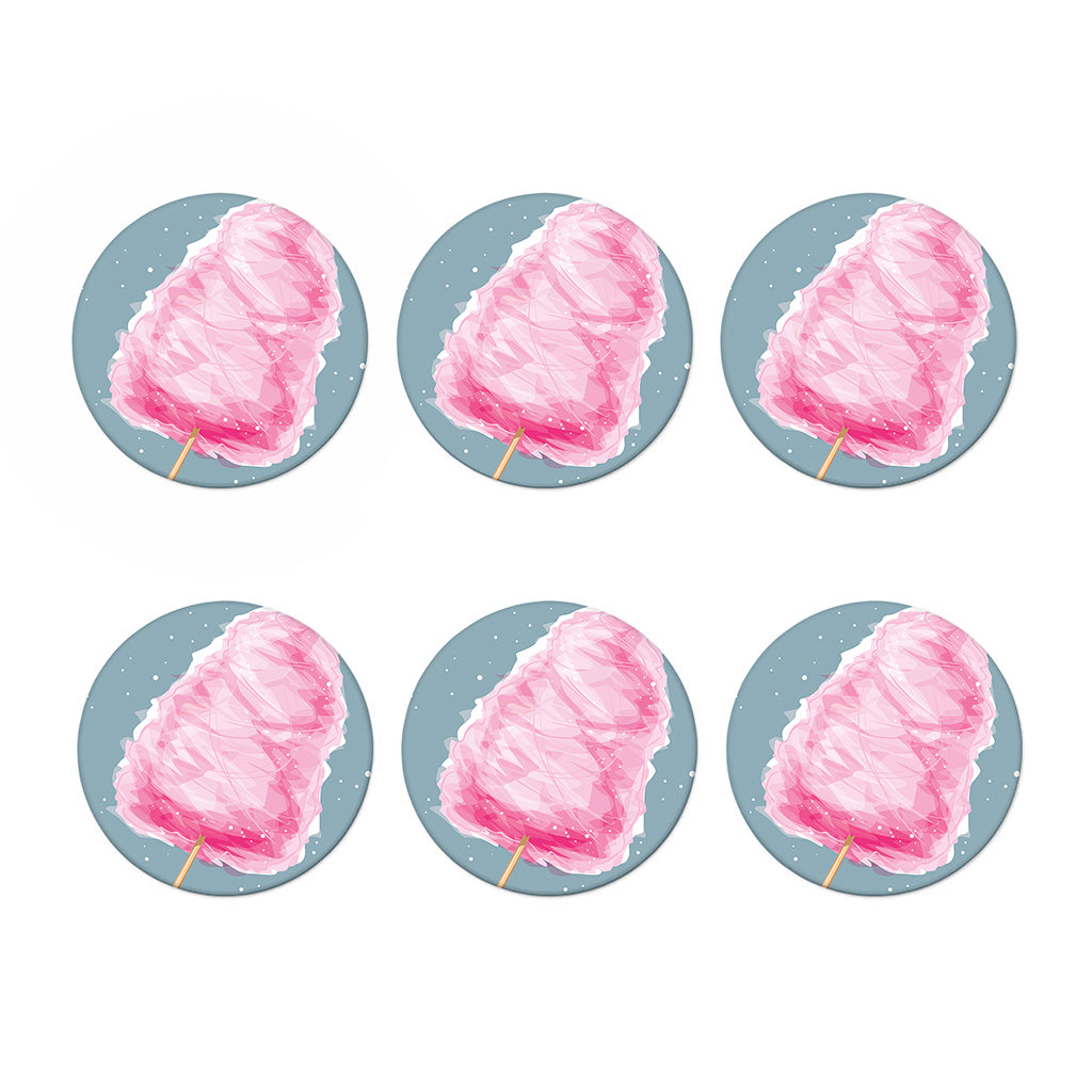 Sweet Cotton Candy Print Coaster Set