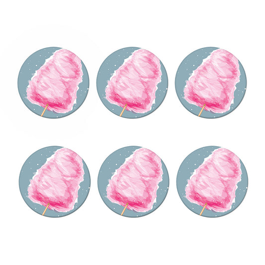 Sweet Cotton Candy Print Coaster Set