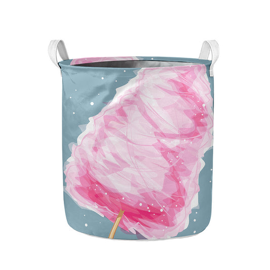 Sweet Cotton Candy Print Collapsible Laundry Basket