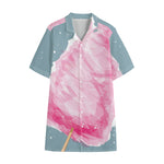 Sweet Cotton Candy Print Cotton Hawaiian Shirt