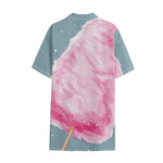 Sweet Cotton Candy Print Cotton Hawaiian Shirt