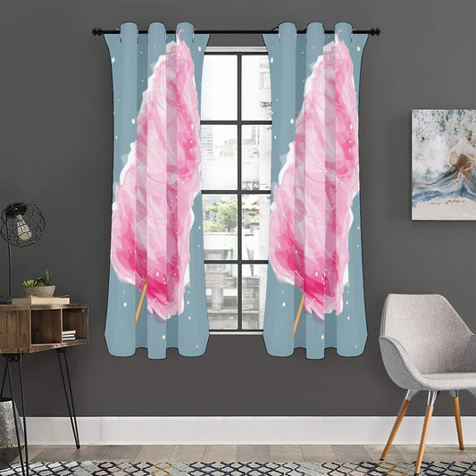 Sweet Cotton Candy Print Curtain