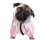 Sweet Cotton Candy Print Dog Zip Up Hoodie