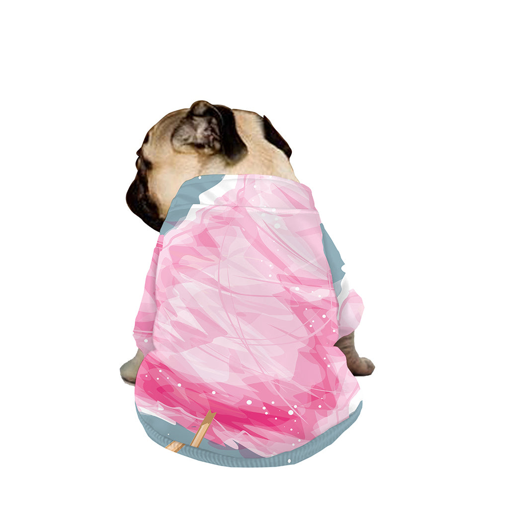 Sweet Cotton Candy Print Dog Zip Up Jacket