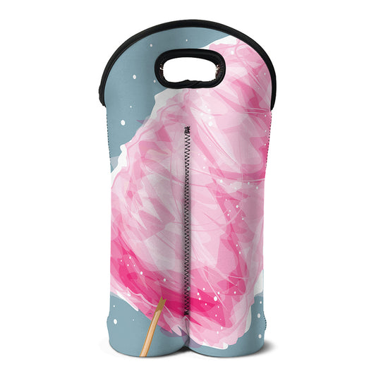 Sweet Cotton Candy Print Double Neoprene Wine Tote
