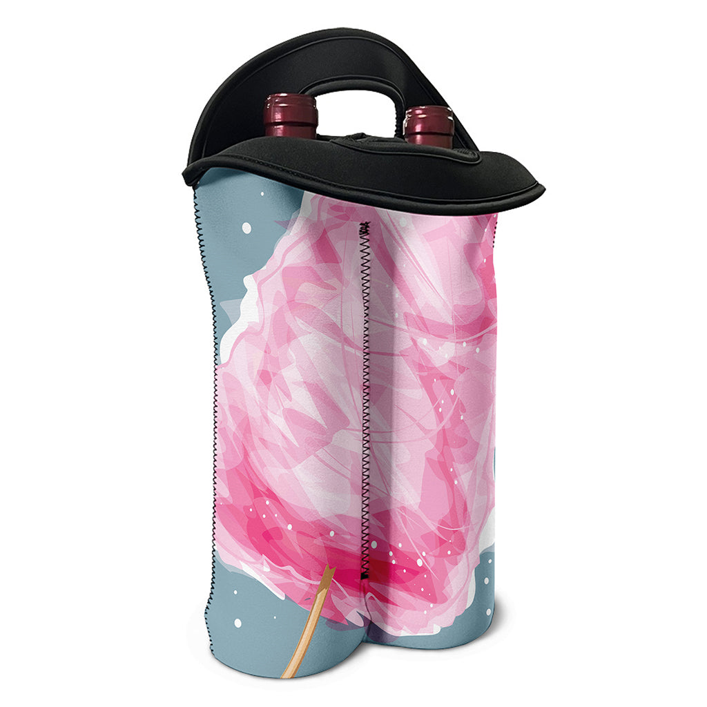 Sweet Cotton Candy Print Double Neoprene Wine Tote
