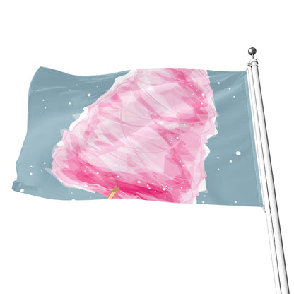 Sweet Cotton Candy Print Flag