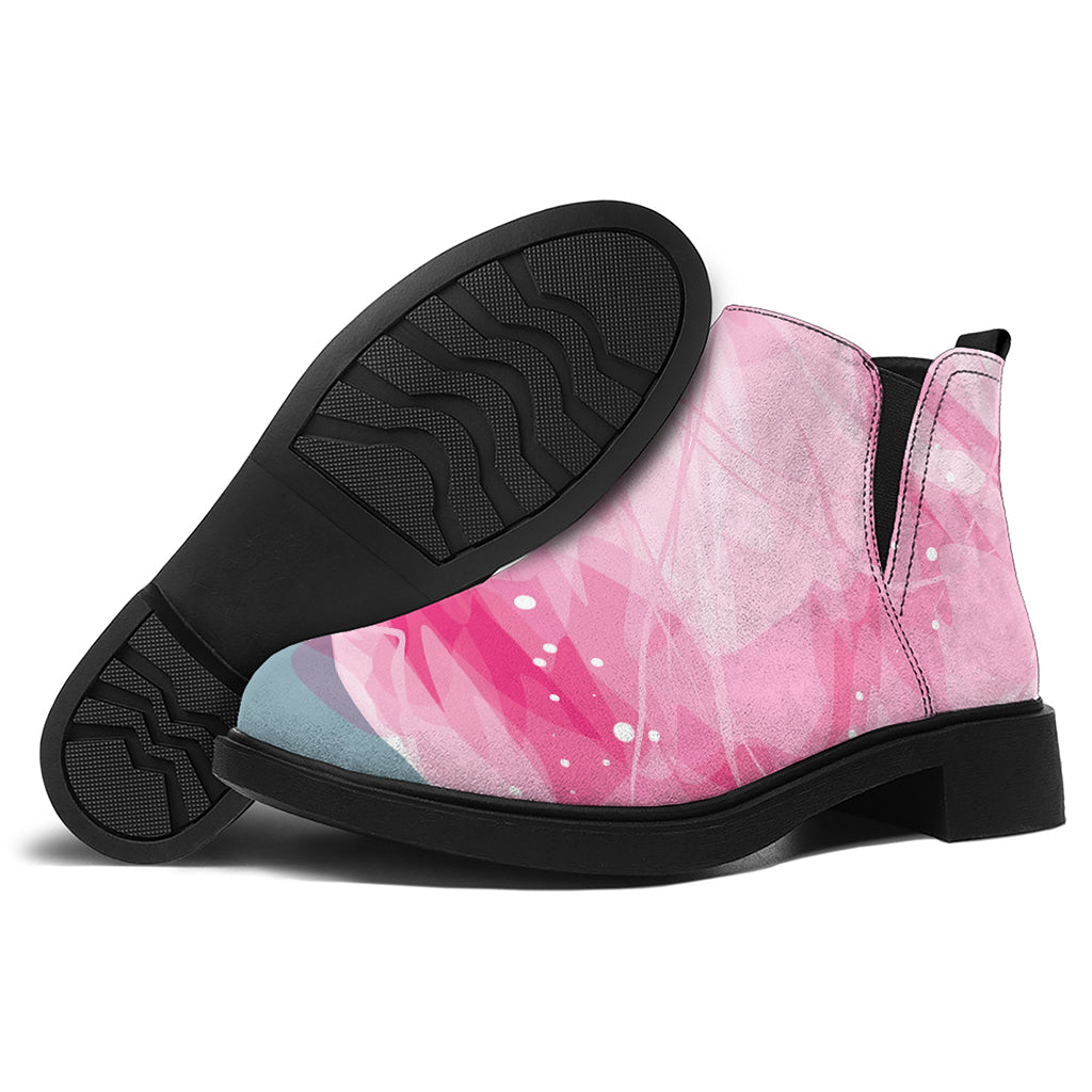 Sweet Cotton Candy Print Flat Ankle Boots