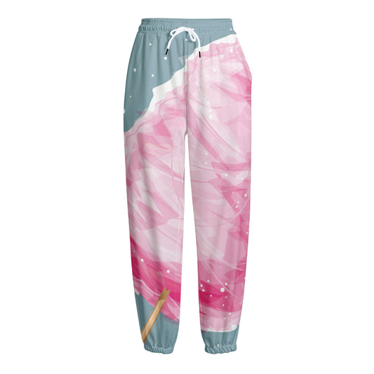 Sweet Cotton Candy Print Fleece Lined Knit Pants