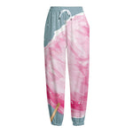 Sweet Cotton Candy Print Fleece Lined Knit Pants