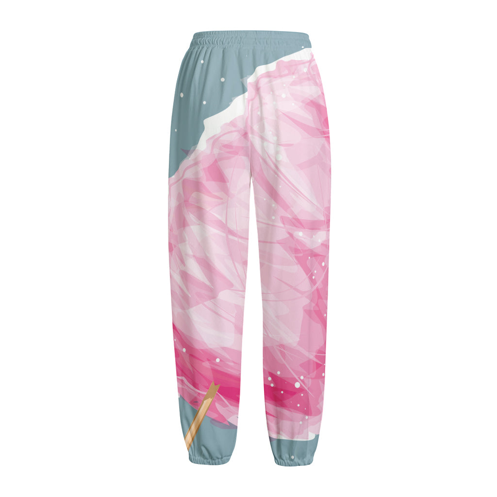 Sweet Cotton Candy Print Fleece Lined Knit Pants