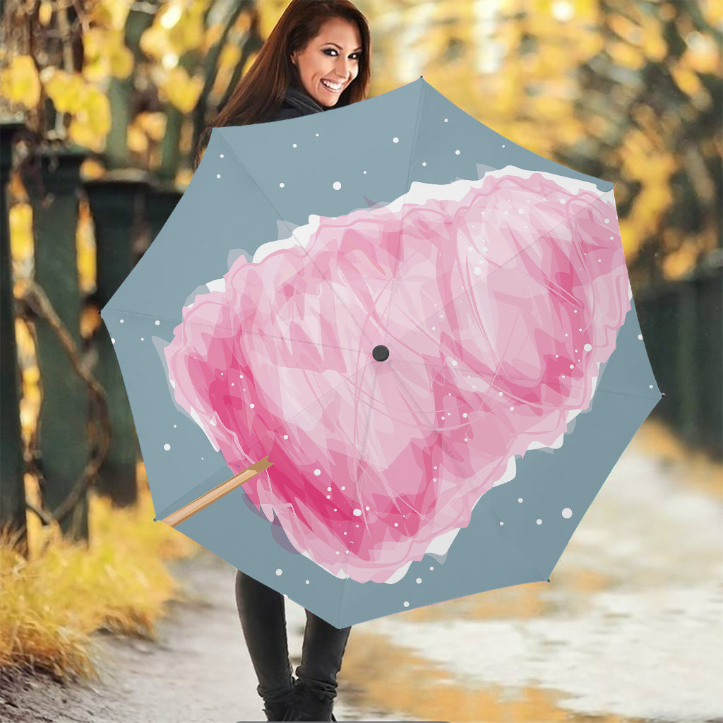 Sweet Cotton Candy Print Foldable Umbrella