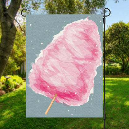 Sweet Cotton Candy Print Garden Flag