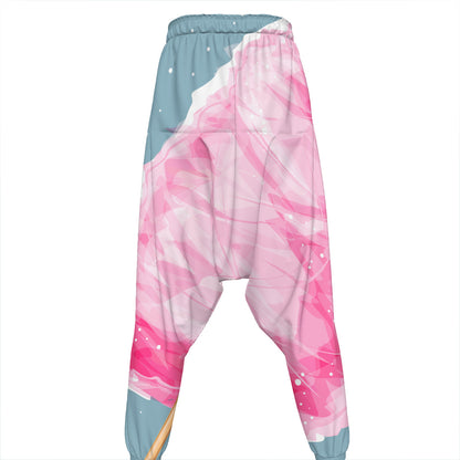 Sweet Cotton Candy Print Hammer Pants