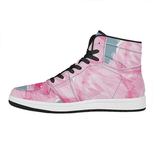 Sweet Cotton Candy Print High Top Leather Sneakers