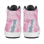 Sweet Cotton Candy Print High Top Leather Sneakers