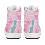 Sweet Cotton Candy Print High Top Leather Sneakers