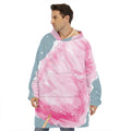 Sweet Cotton Candy Print Hoodie Blanket