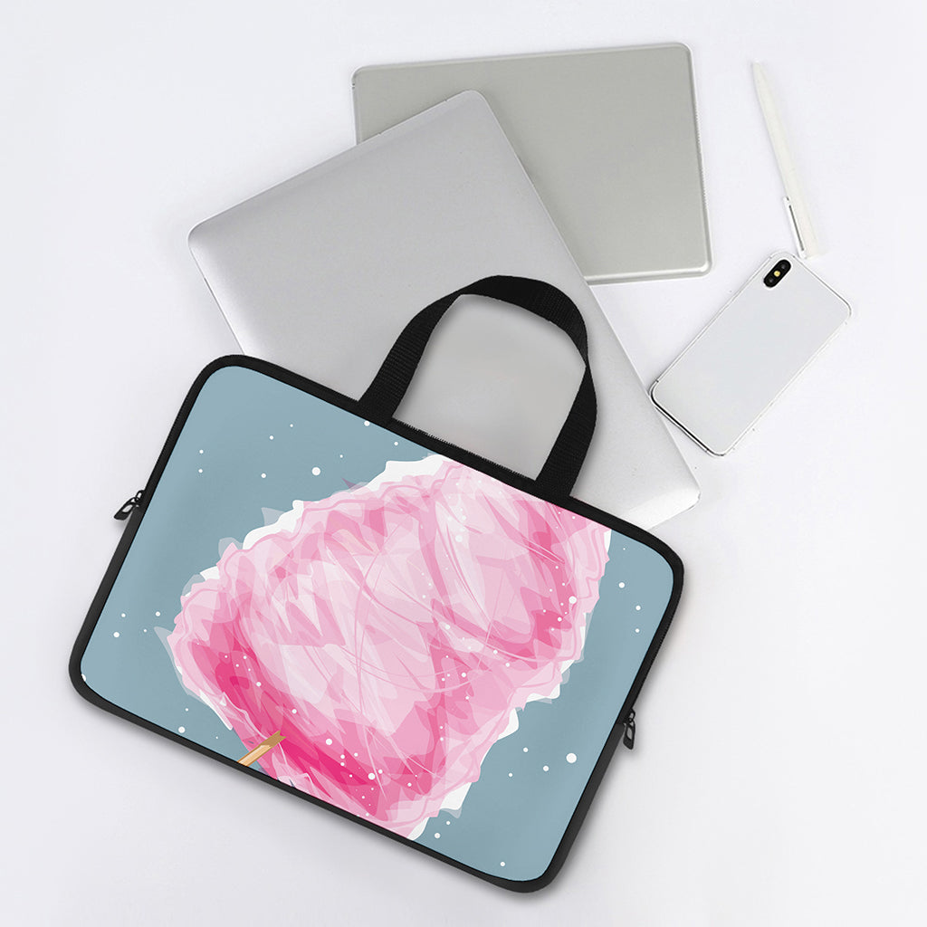Sweet Cotton Candy Print Laptop Sleeve With Handle