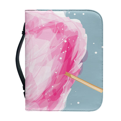 Sweet Cotton Candy Print Leather Bible Cover